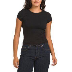 SUGARKISS BLACK BEAUTY Ruched Side Tee